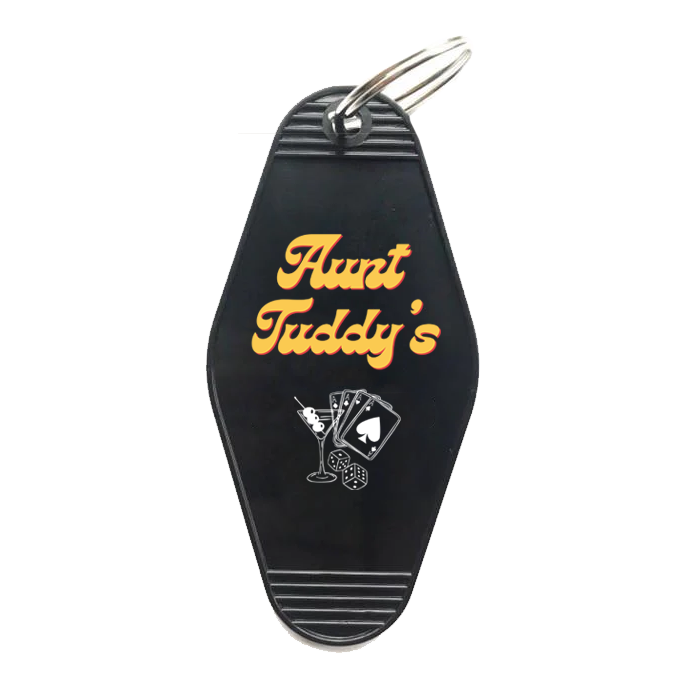 Aunt Tuddy's Hotel Keychain – Are You Garbage | Official Online Store