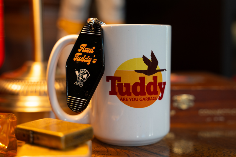 Aunt Tuddy's Hotel Keychain – Are You Garbage | Official Online Store