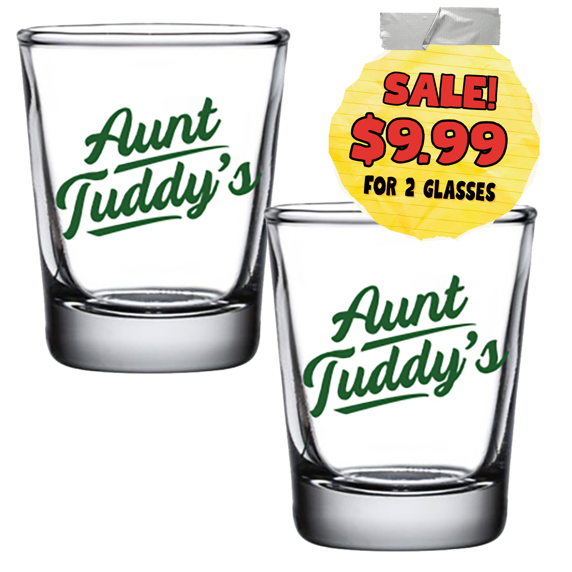 Aunt Tuddy's Shot Glasses (Set of 2)